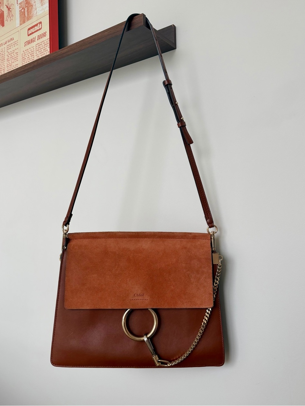 Chloé Faye Medium Shoulder Bag Tobacco